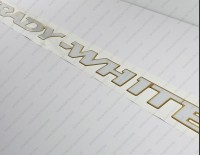 Grady White Boat Logo Gold/White Raised Domed 3D Decal 38" x 2.6" 1pcs. Grady White Boat Logo Gold/White Raised Domed 3D Decal 38" x 2.6" 1pcs.